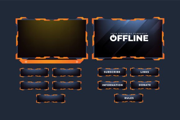 Download Gaming Screen Panel Layout Vector Design - Layout Collection