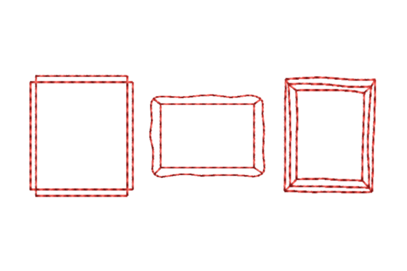 Download Rectangle Outline Frame Redwork Bundle - Rectangle Collection