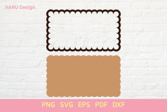 Download Scallop Shape Rectangle Frame Sign Label - Rectangle Collection