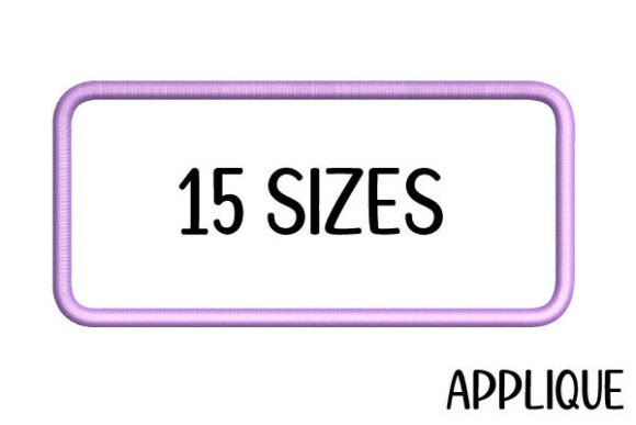 Download Rounded Rectangle Satin Stitch Appliqué - Rectangle Collection