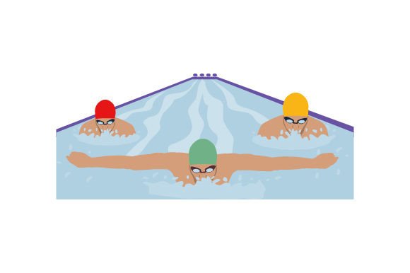 Download Competitive Swimmers in the Pool - Competitive Collection