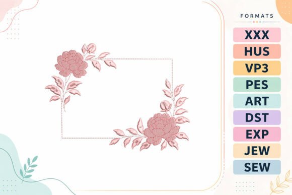Download Floral Rectangle Frame - Rectangle Collection